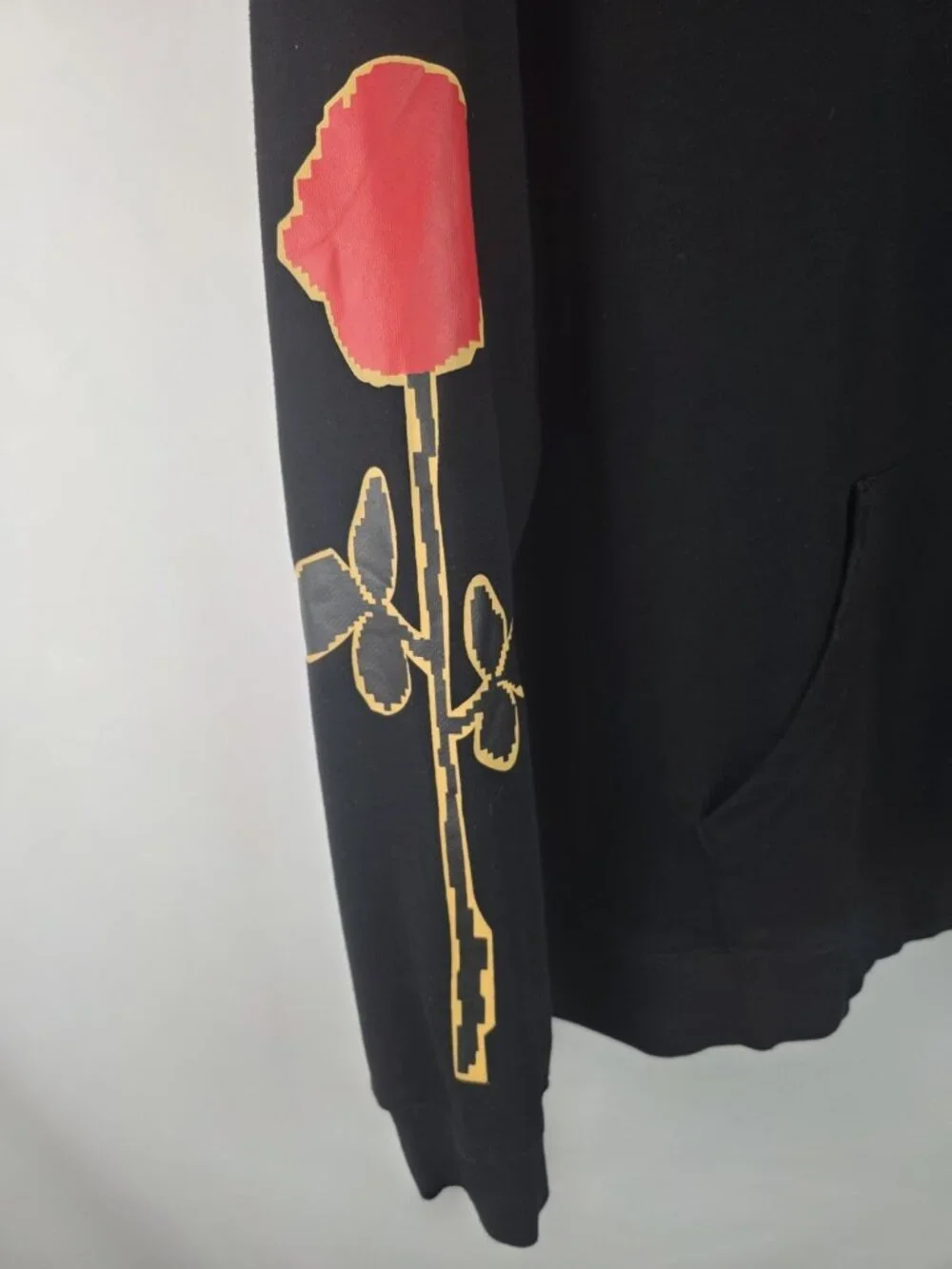 Palm Angels Men's Sweatshirt Hoodie Size XXL Black Roses Fleece Top - Picture 4 of 10